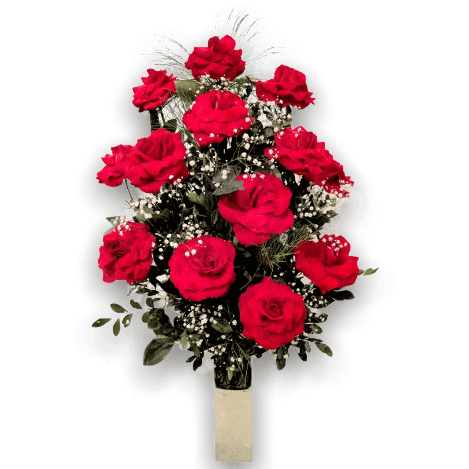 Arranjo Especial de Rosas Colombianas Vermelhas - Flora Santa Clara