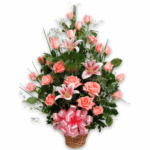 Arranjo de Rosas e Lírios