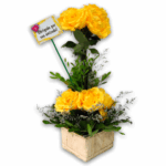 Topiária de Rosas Amarelas