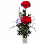 Solitário de Rosas Colombianas Vermelhas