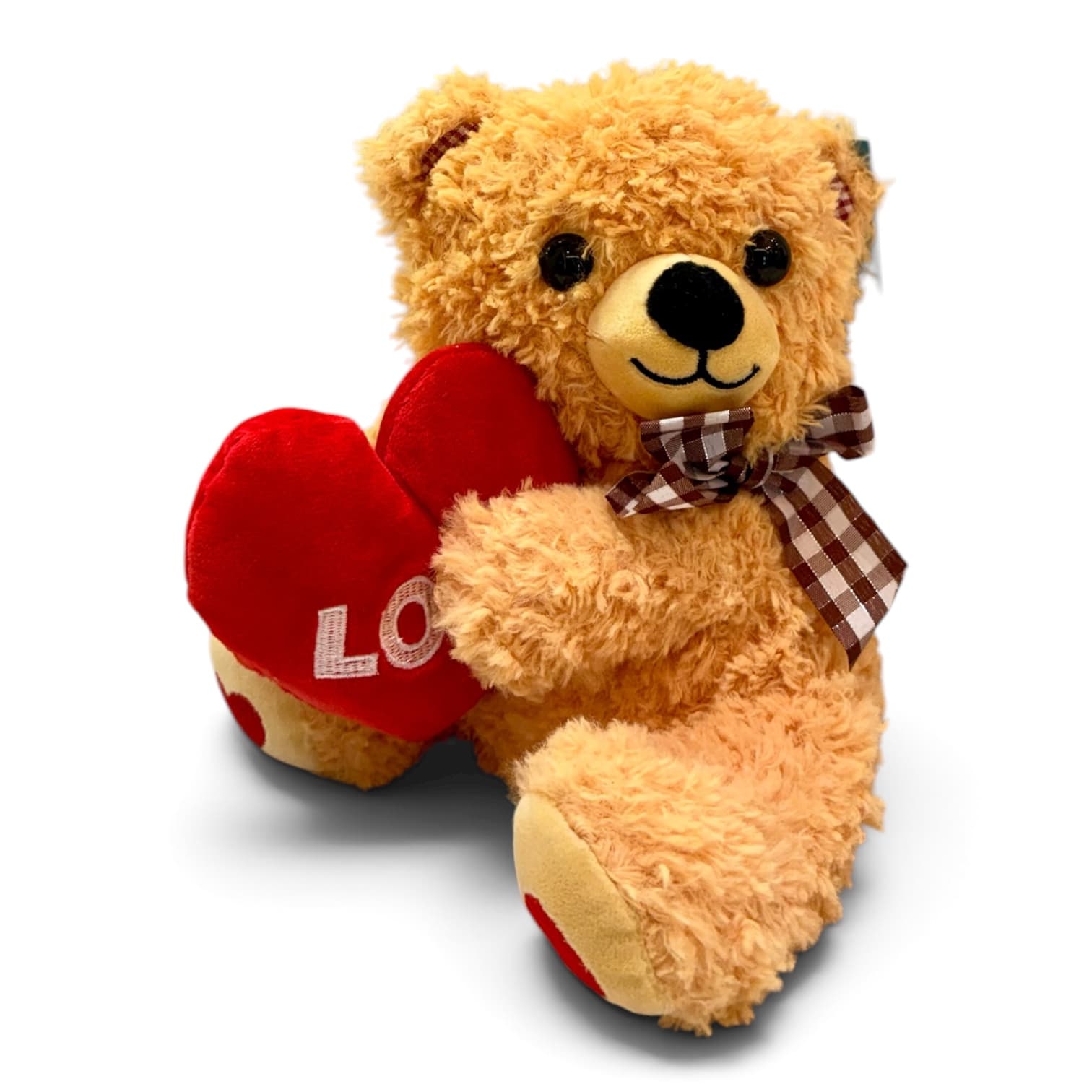 Ursinho Love com Coração – 18 cm Ursinho Love de pelúcia com coração vermelho