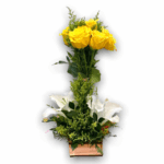 Topiária de Rosas e Lírios